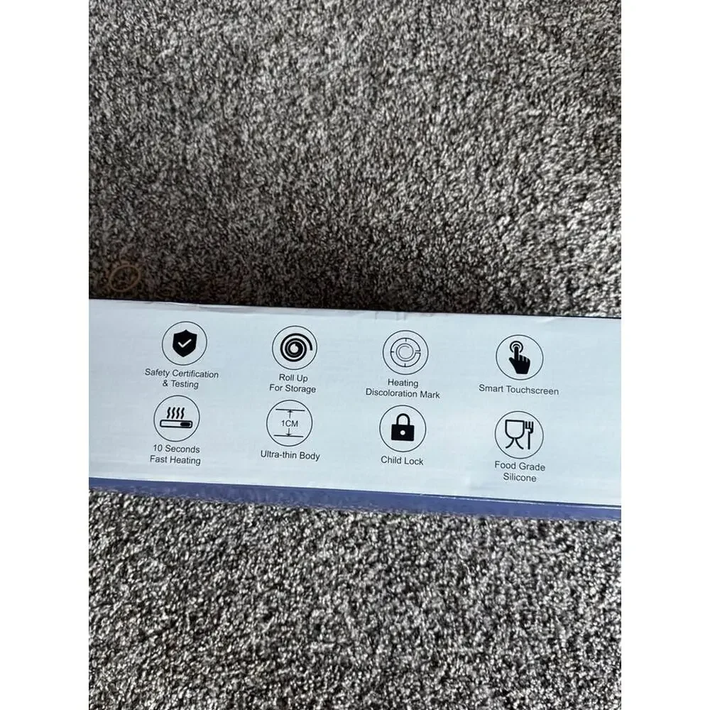 Food Warming Mat, Silicone Heating Tray with 7 Temperature Settings